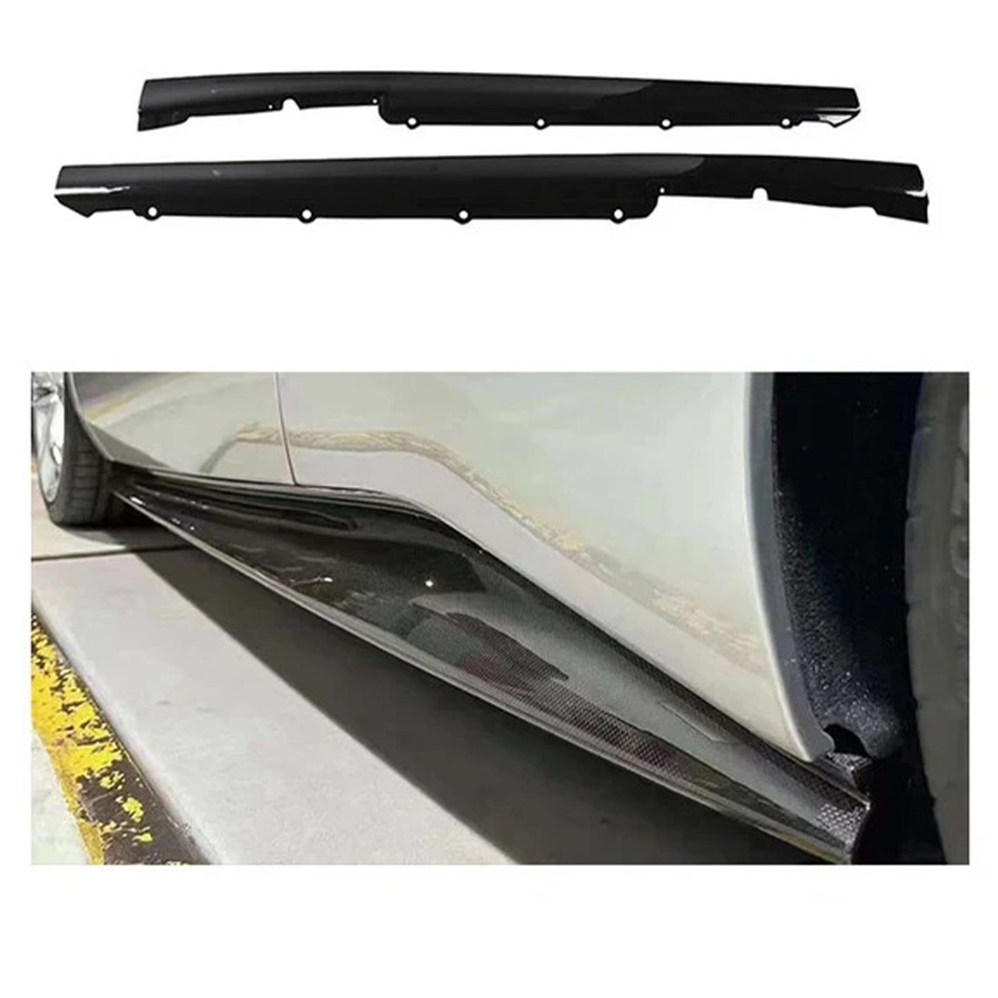 Dry Carbon Fiber Side Skirts for Ferrari 296 GTB