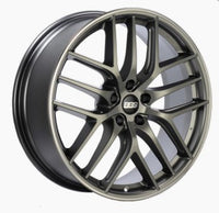 BBS CC-R 20x8 5x112 ET27 Satin Graphite Diamond Cut Polished Rim Protector Wheel -82mm PFS Required - Mammoth Racing -