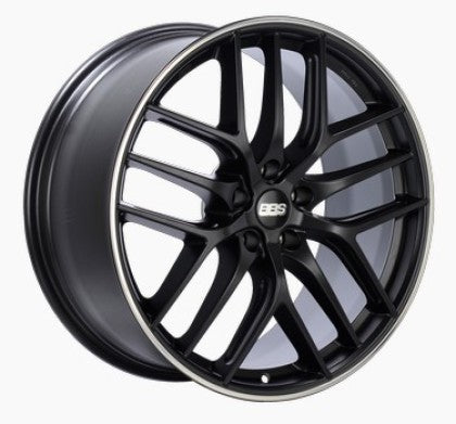 BBS CC-R 20x8.5 5x112 ET42 Satin Platinum Polished Rim Protector Wheel -82mm PFS/Clip Required - Mammoth Racing -
