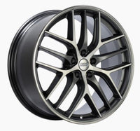 BBS CC-R 20x9 5x112 ET25 Satin Platinum Polished Rim Protector Wheel -82mm PFS/Clip Required - Mammoth Racing -