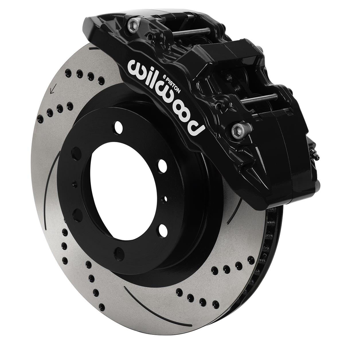 Wilwood 15-21 Toyota 4Runner Aero6-DM Black Front Brake Kit - Drilled & Slotted - My Store