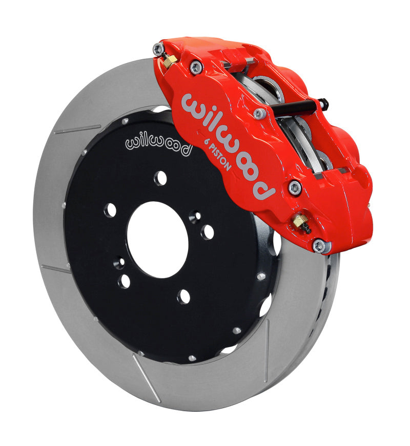 Wilwood Narrow Superlite 6R Front Hat Kit 12.88in Red Honda S2000 - Mammoth Racing -