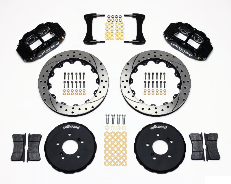 Wilwood Narrow Superlite 6R Front Hat Kit 12.88in Drilled Honda S2000 - Mammoth Racing -