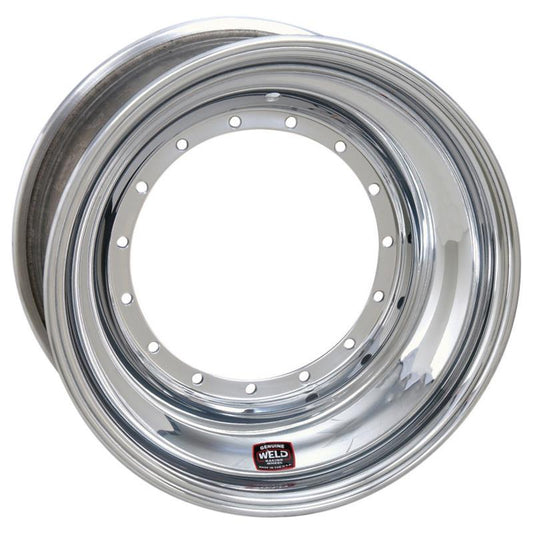 Weld Sprint Direct Mount 15x8 / 5x9.75 BP / 4in. BS Polished Assembly - Outer Beadlock w/6-Dzus Cvr - Mammoth Racing -