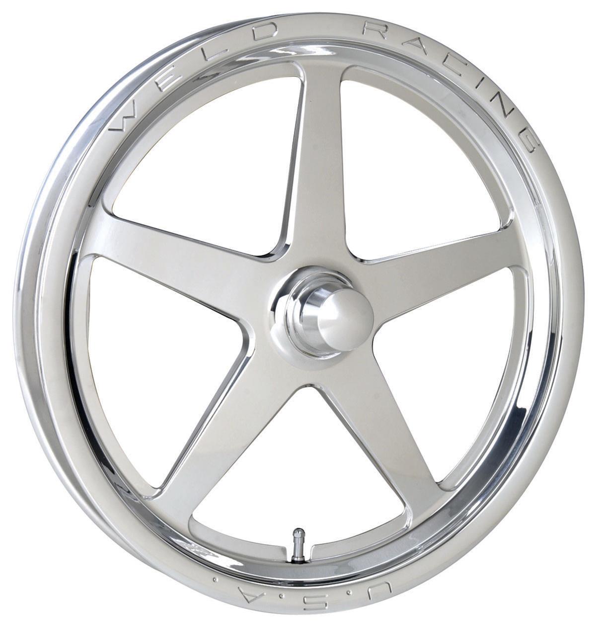Weld Alumastar 1-Piece 18x6 / 5x120 BP / 2.7in. BS Polished Wheel - Non-Beadlock - Black - Mammoth Racing -