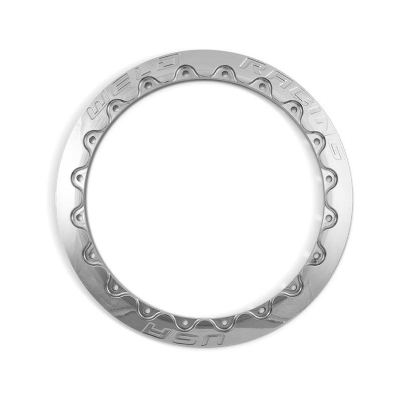 Weld Double Beadlock Ring 15in. / 20-Hole Standard 13.25in. 1 Ring - Polished - Mammoth Racing -