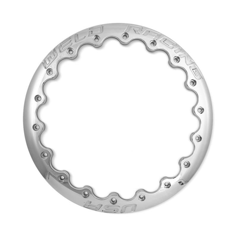Weld Double Beadlock Ring 16in. / 18-Hole Drag Ultra Lite - Polished - Mammoth Racing -